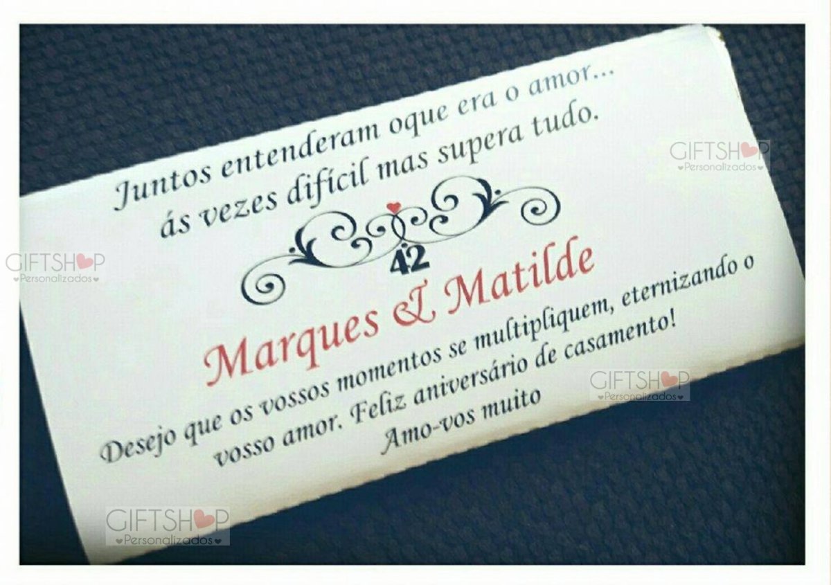 Tablete Chocolate “Eu Te Amo”