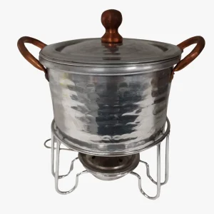 Rechaud Panela P – Inox com Alça Cobre